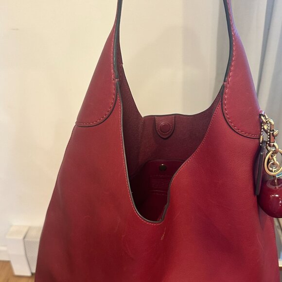 Coach Brooklyn Carryall Shoulder Bag in Oxblood Leather - Bag only - Picture 9 of 9